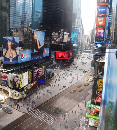At the beginning of the year, Snøhetta completed the first phase of a plan to pedestrianize Times Square. Image © Snøhetta