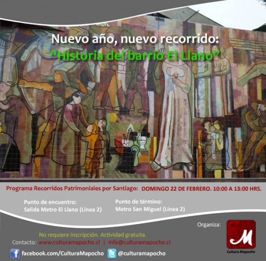 afiche cultura mapocho enero 2015 historia del barrio el llano