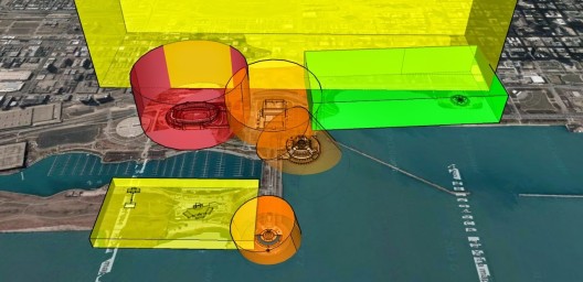 El post en el blog de Mitchell Sipus propone una zonificación invisible y de regulación automática para drones. Imagen cortesía de Mitchell Sipus