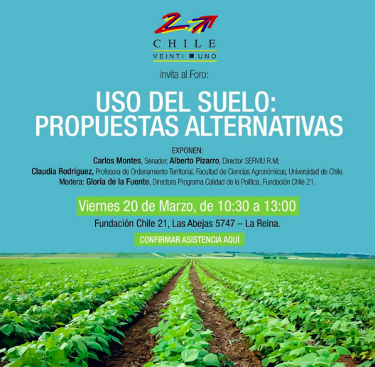 afiche foro uso del suelo propuestas alternativas chile 21