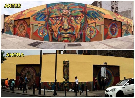 Mural "Tupak Katari", Lima. Image Imagen vía Fan Page Guache