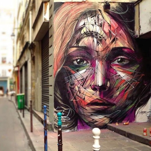 Mural realizado por Hopare en París, Francia.