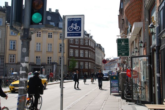 Calle Vestergade, Copenhague. © Embajada Ciclista de Dinamarca, vía Flickr.