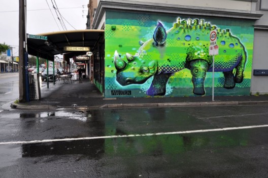 "3121" Rhino" por Makatron. Melbourne, Australia.