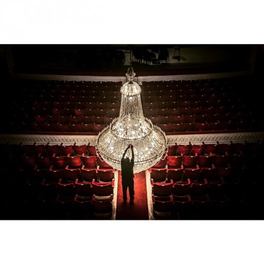 Lámpara del Teatro Municipal de Santiago. Cortesía Amo Santiago.