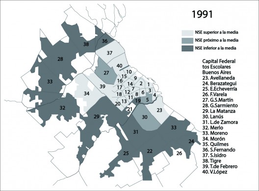 Niveles socioeconomicos del Area Metropolitana   de Buenos Aires en 1991