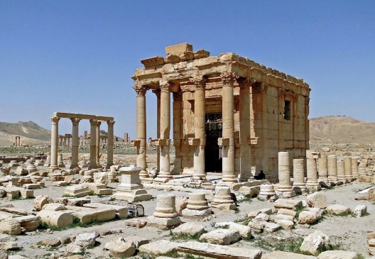 Templo de Baalshamin en Palmira, Siria. © Bernard Gagnon, vía Wikipedia.