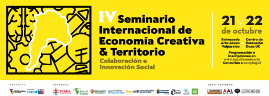 afiche iv seminario internacional economia creativa y desarrollo valparaiso