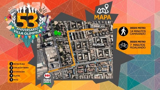 villa-olimpica nunoa aniversario 53 mapa